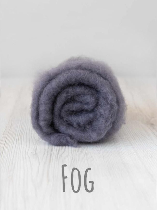 Carded Wool for Needle Felting Maori DHG - Fog