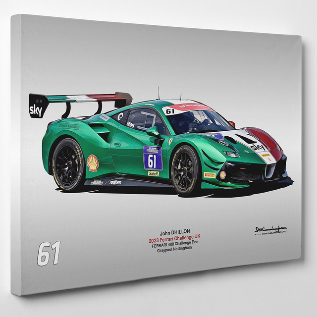 C230803 Ferrari 488 Challenge Evo FCUK23 DHILLON #61