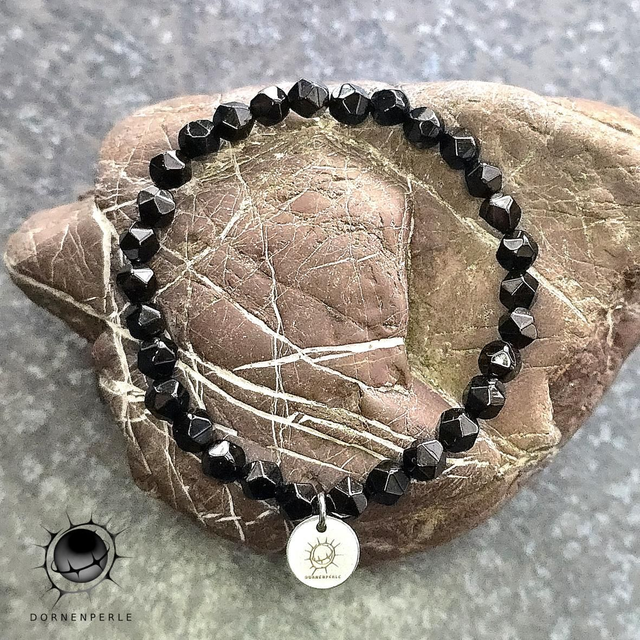 Schwarzer Achat Facette 