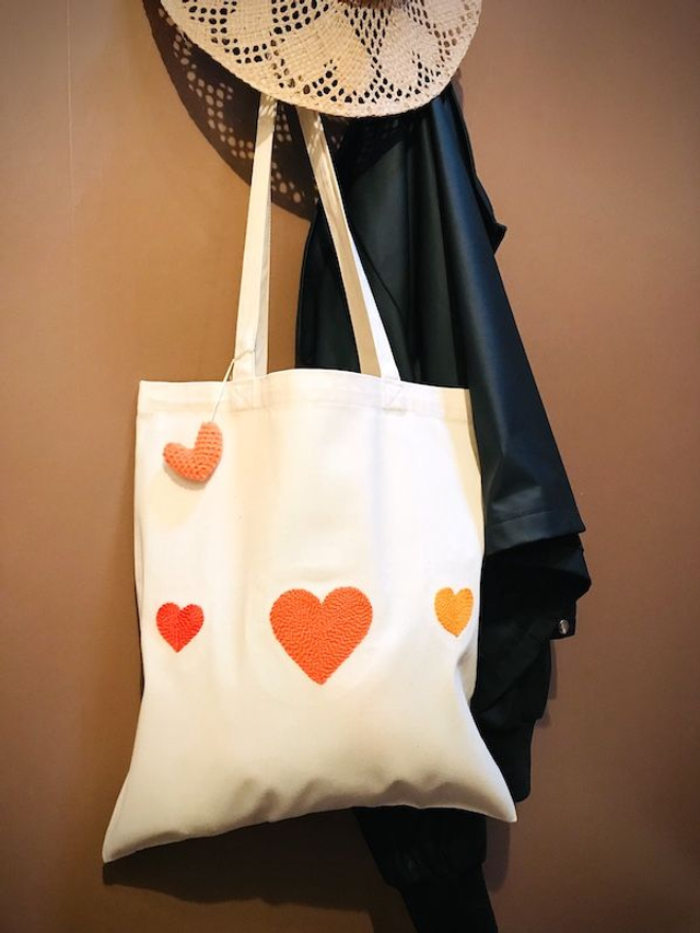 Tote-bag cœurs