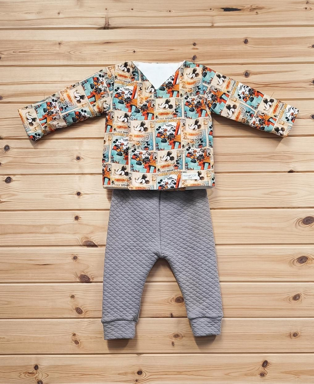 Conjunto de Bebé Acolchado de Manga Larga con pantalon de puño