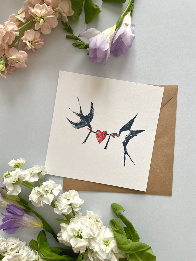 Carte postale, Les hirondelles