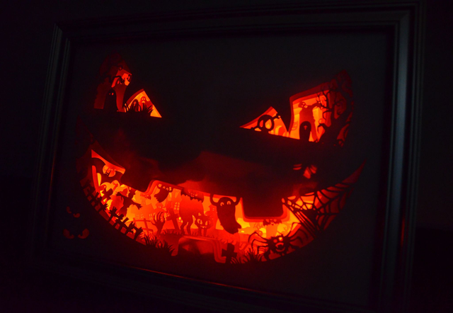 Cadre Halloween lumineux