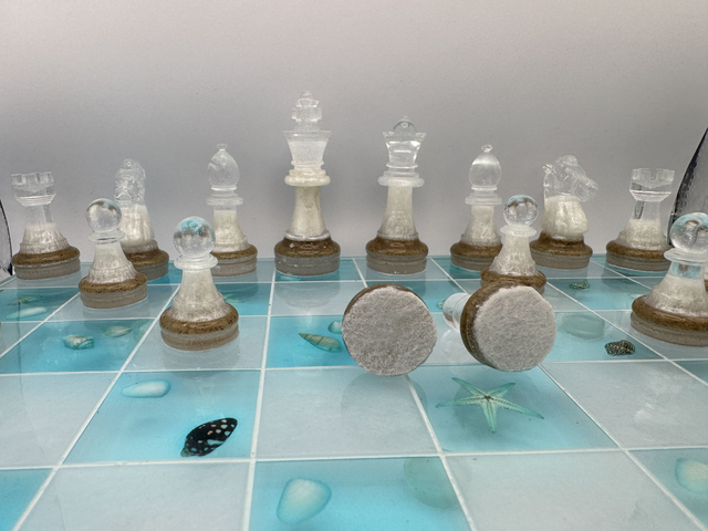 Ocean Tides Resin Chess Set