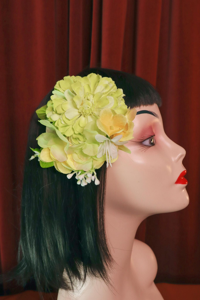 Hair flowers • L • Acid green