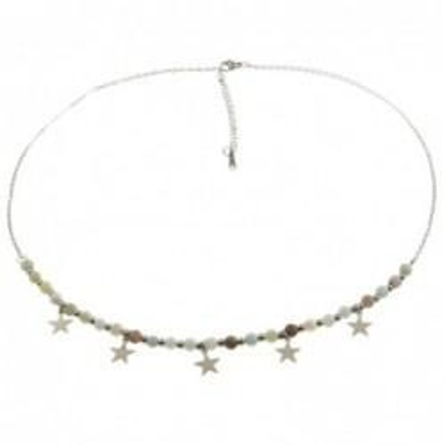 Collana donna con pietre naturali bijoux e charms a stella