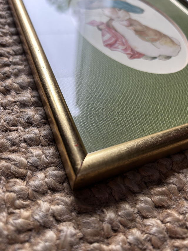Beatrix Potter Framed Vintage Print of Benjamin Bunny
