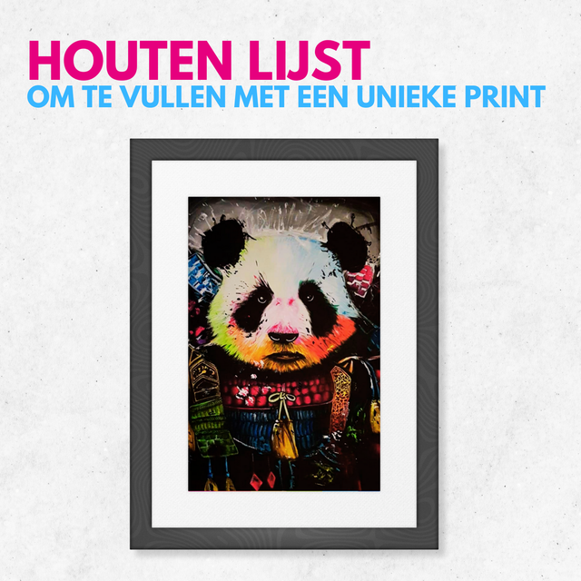 Houten lijst zwart | voor A4 print