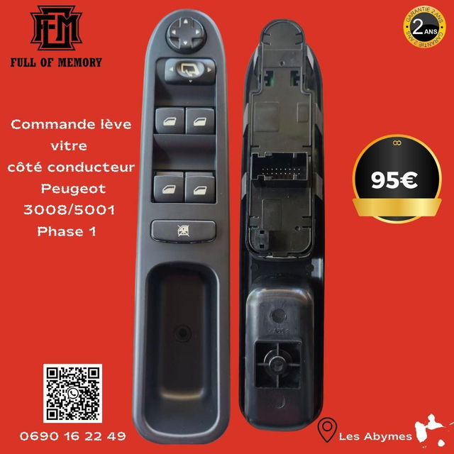 Interrupteur Peugeot 207 4 vitres électriques 