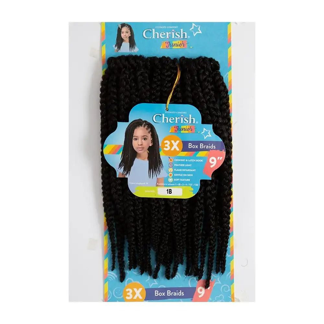 Cherish Junior Bulk : 3X Box Braids 9 (Col. 1B)