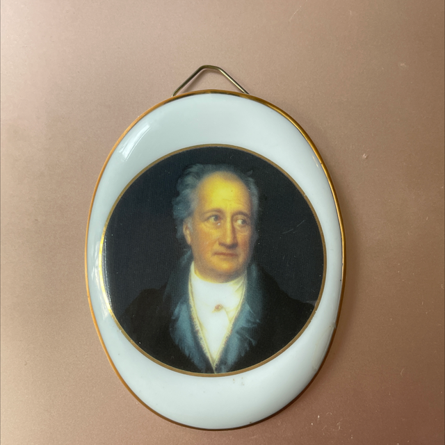 Goethe Bild Porzellan Miniatur