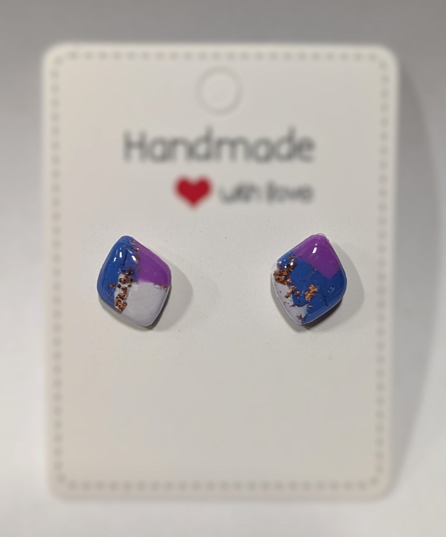 Boucles d'oreilles losange Nébuleuse