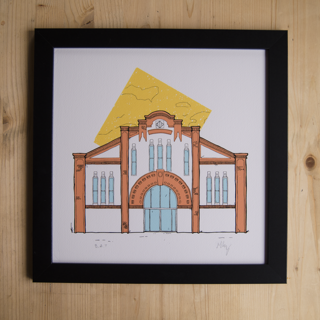 El Mercat del Pla – serigrafia + marc
