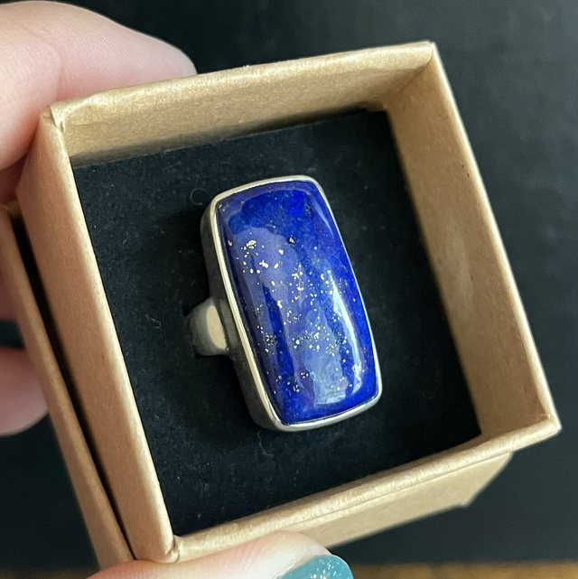 Bague en argent et Lapis-Lazuli - Taille 56 