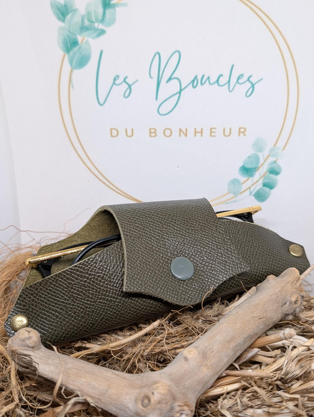 Étui à lunettes kaki