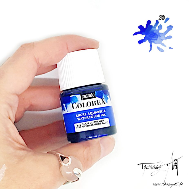 PEBEO - ENCRE AQUARELLE COLOREX 20mL BLEU OUTREMER - PB034020