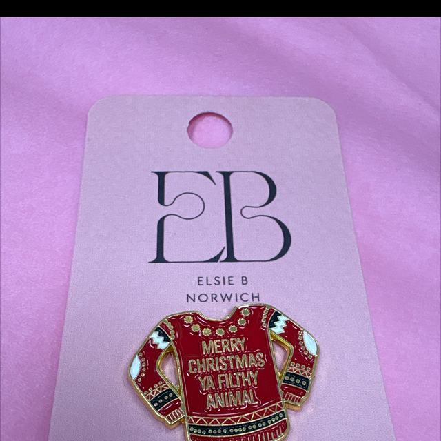 Merry Christmas ya filthy animal pin 