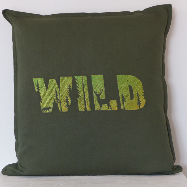 Kissenhülle tiefgrün "Wild"