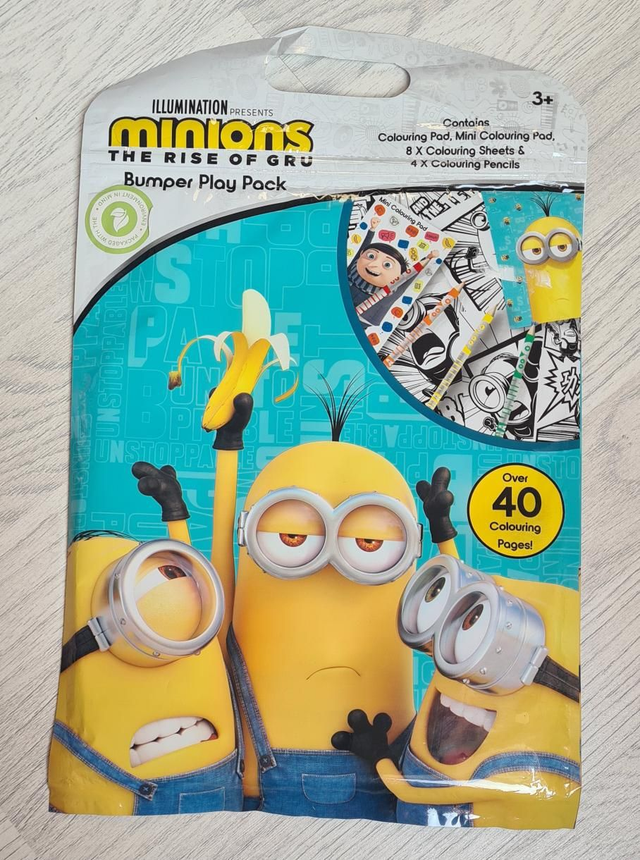 Minions Rise of Gru bumper play pack colouring