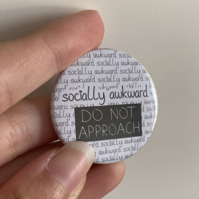 M: socially awkward (button small)