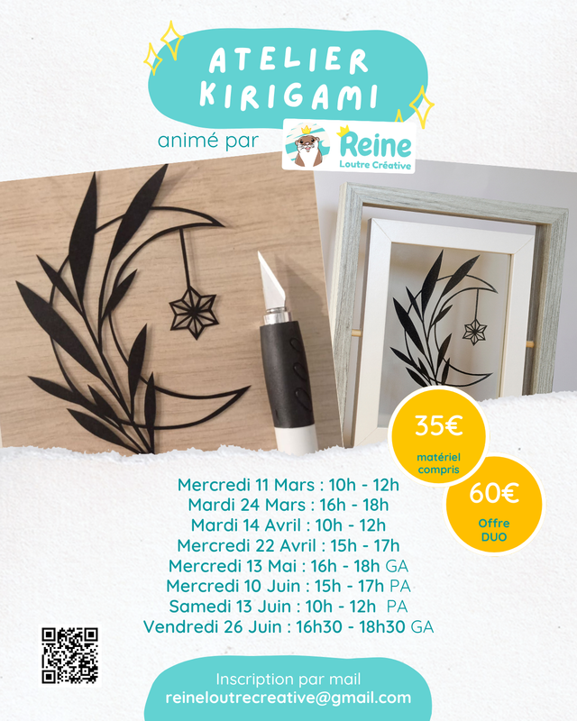Atelier Kirigami chez Dalbes Beaucouzé (Angers)