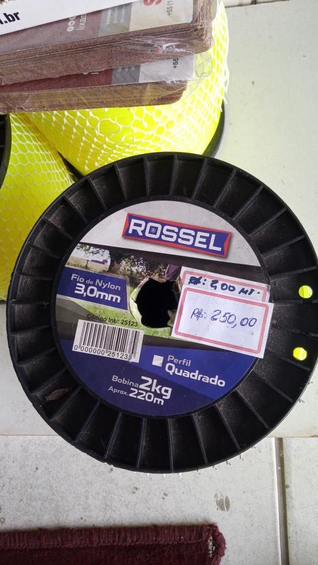Fio de Nylon Quadrado 3,0mm 