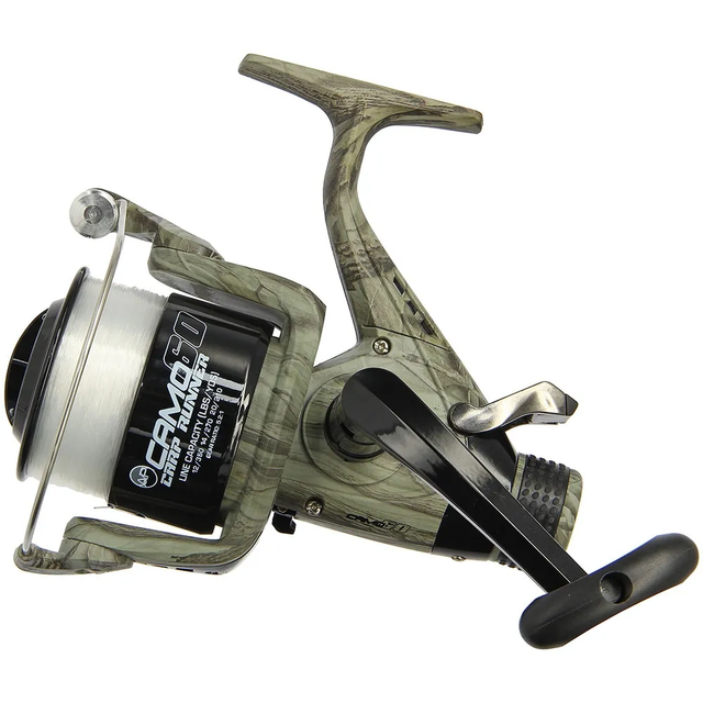 Camo 60 - Angling Pursuits Camo 60 - 3BB Carp Runner Reel with 12lb Line and Spare Spool