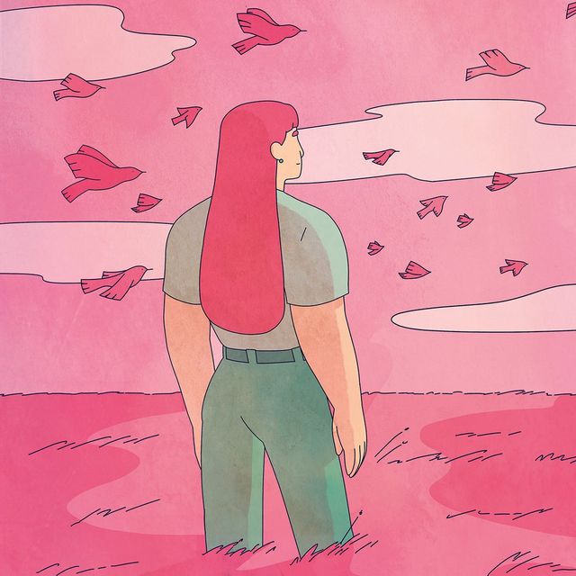 Illustration A6 - Campagne rose