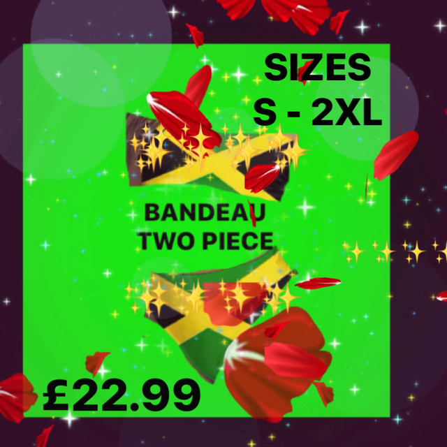 🇯🇲NMIA ‘AH JAMAICA WE 💛 COLLECTION - BANDEAU TWO PIECE