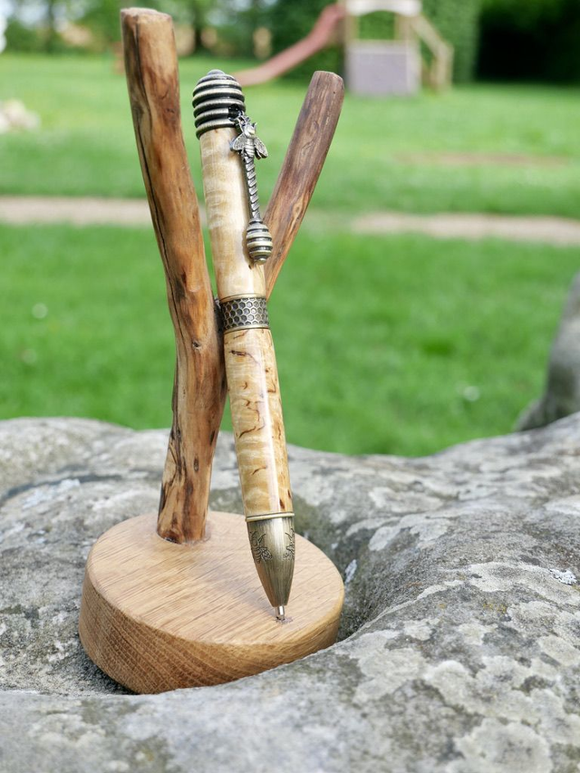 Stylo bille abeille bouleau madré