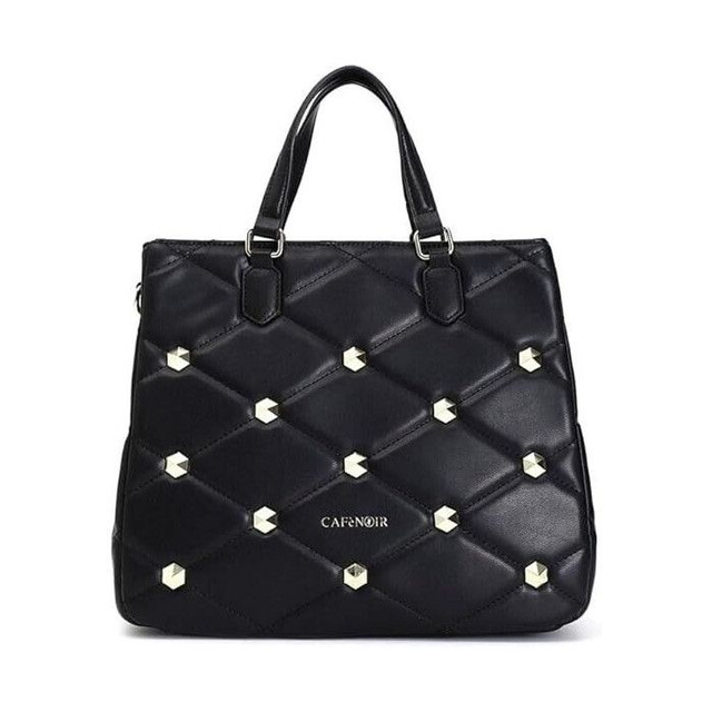 Borsa a mano con tracolla Cafènoir cafenoir trapuntata nero con borchie donna