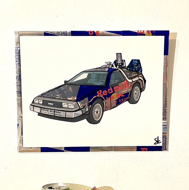 Tableau Delorean red bull 