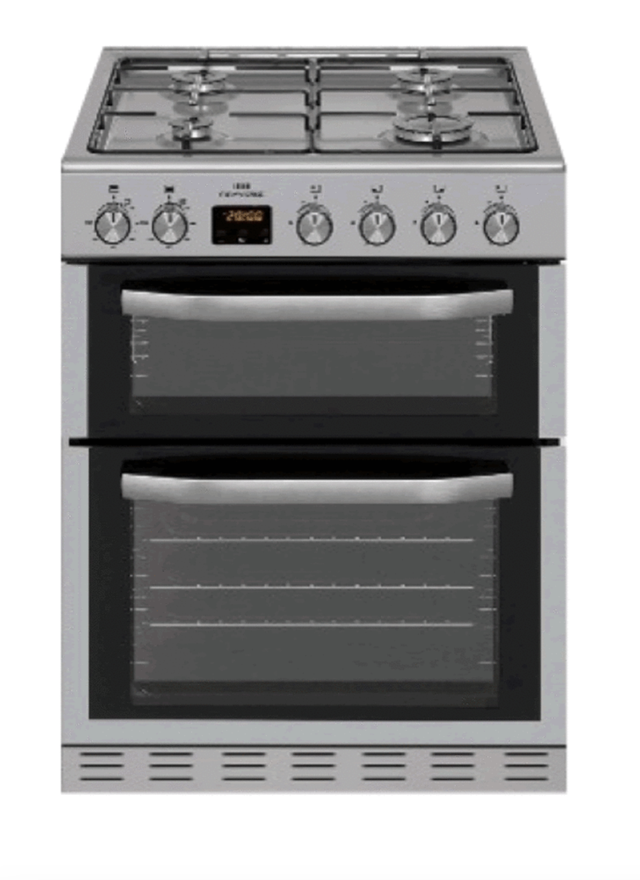 NWMID63GS 60cm Twin Cavity Gas Cooker - Silver