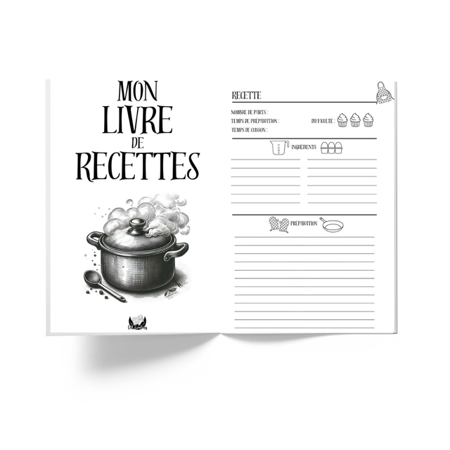 Intérieur carnet éternel A5 - Livre de recettes