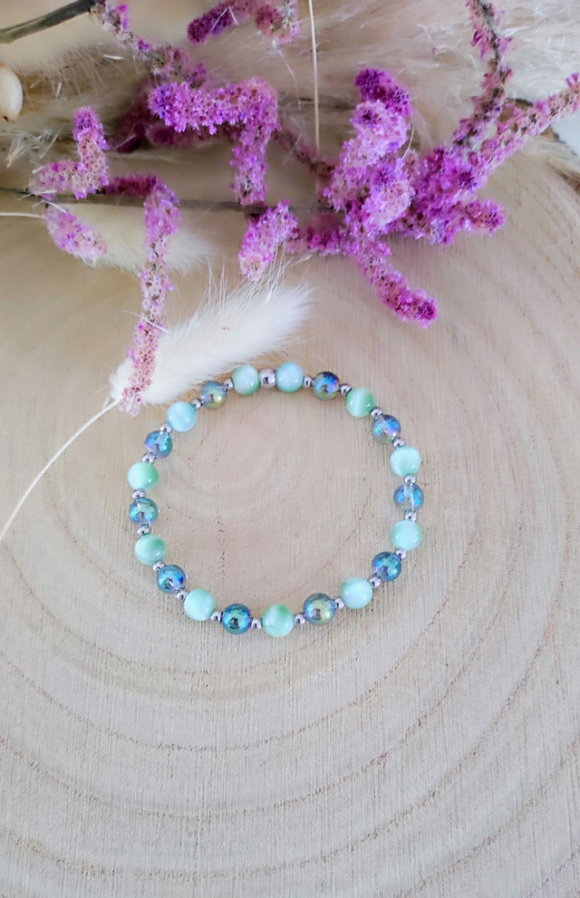 Bracelet "Énergie Féminine" Garniérite