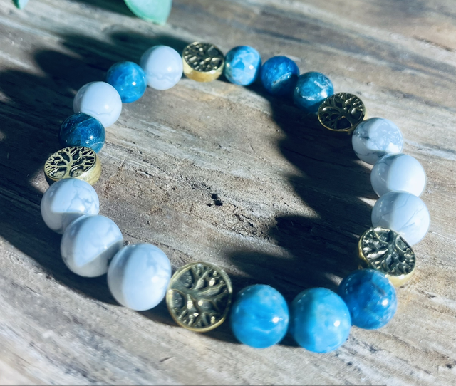 DUO MINCEUR Howlite-Apatite 