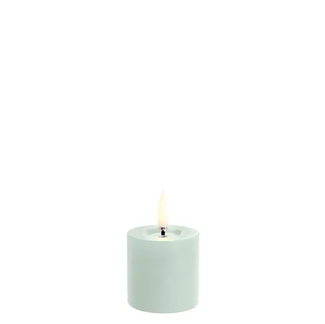 Pillar Candle Dusty Green Melted 5 x 4,5 cm