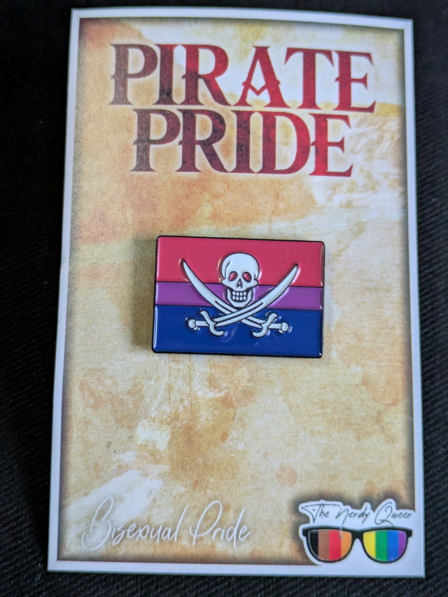 Pirate Flag - Bisexual Pride Soft Enamel Pin Badge