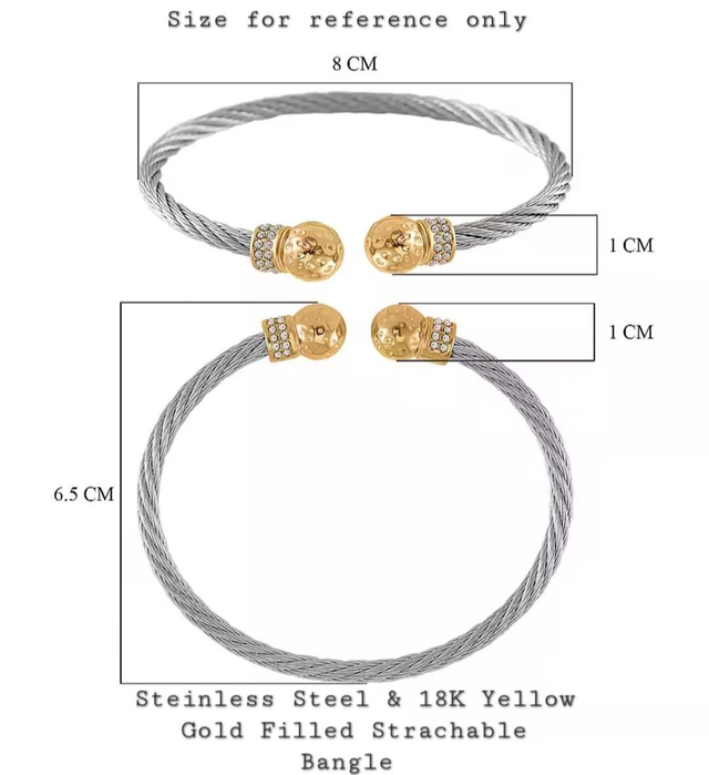 Stunning Dual Metal Strachable Bangle.