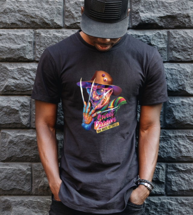 Friday 13th Horror T-shirt Freddy Jason Film Movie Chinese Japanese Retro Hippy dtf printed T-shirt (HA9)