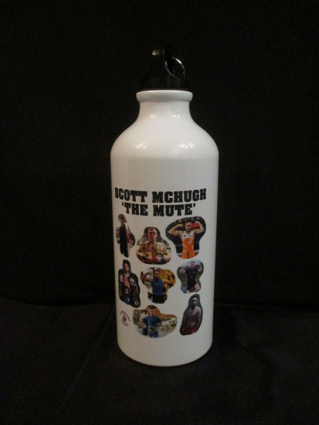Scott McHugh Champion Bare Knuckle Boxer (Black Bubble Logo) 600ml White Sport Thermos Aluminum Travel Bottle