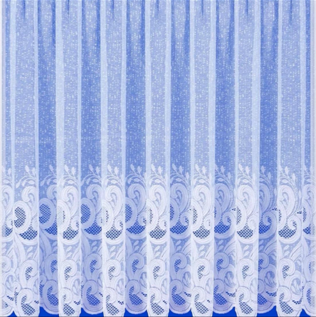 White Misty Damask Net Curtain - Available in Set Sizes 