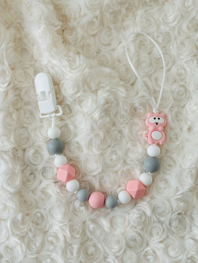 Attache tetine Castor Rose