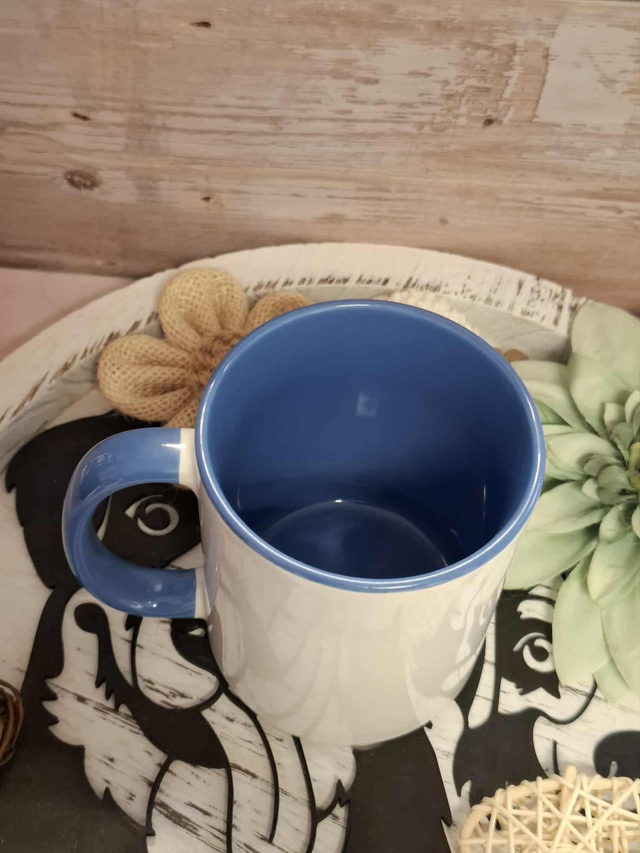 Mug bleu à personnaliser