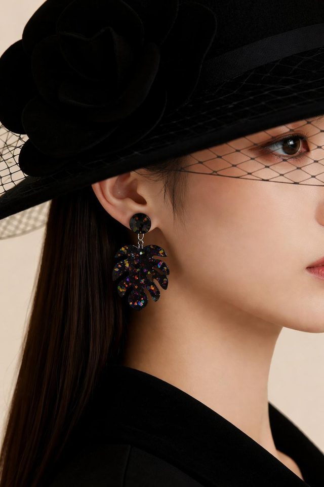 Boucles palmiers - Collection Dark blue 