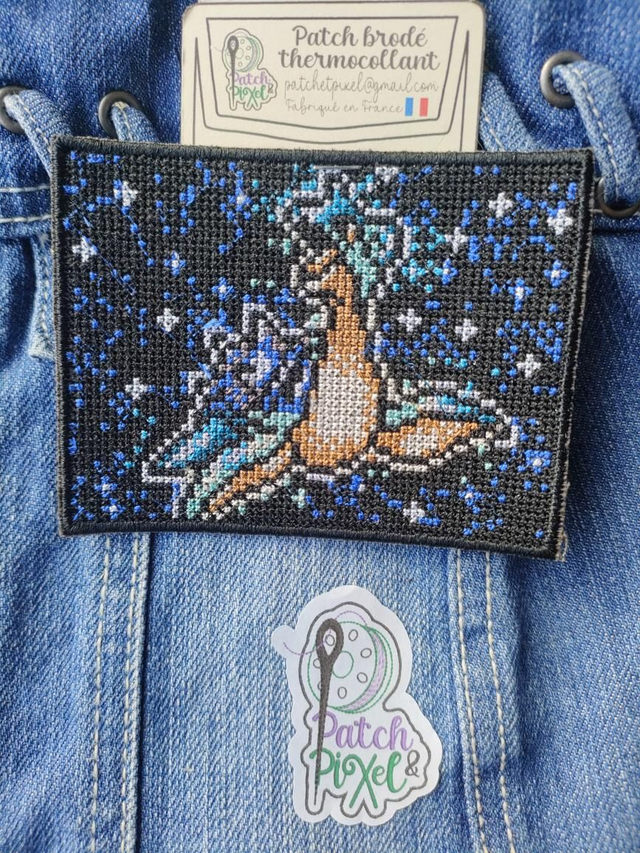 Patch brodé thermocollant pixel art locklass