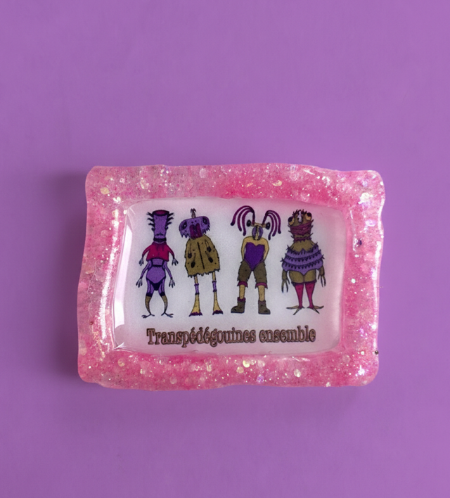Queer handmade resin magnet 