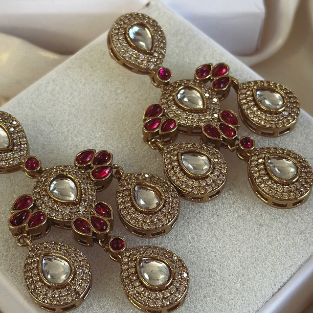 Ruby Teardrop Earrings 