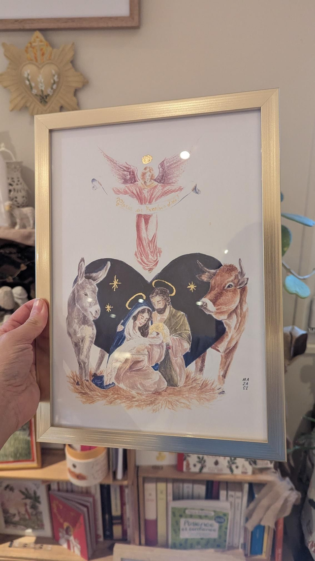 Affiche ex-voto ste famille+ cadre 