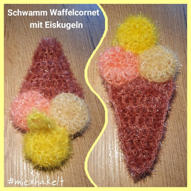 Schwamm Waffeleis mit Kugeln